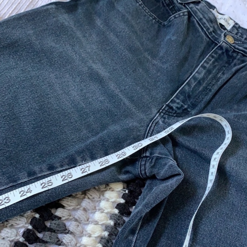 Black / blue denim washed true vintage Calvin Klein jeans size 5 EUC. - Picture 7 of 10
